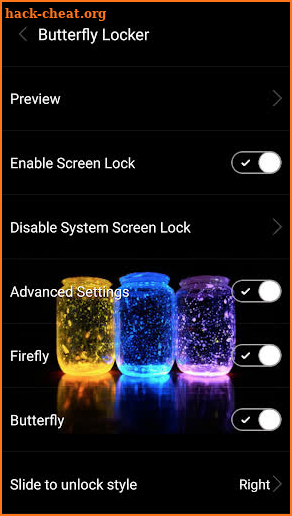 Butterfly locksreen screenshot