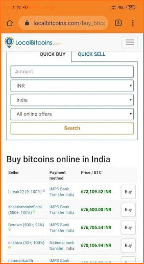 Buy and Sell LocalBitcoin screenshot