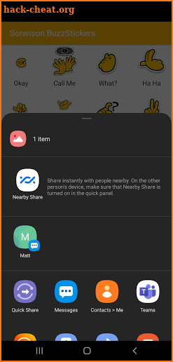 BuzzStickers screenshot