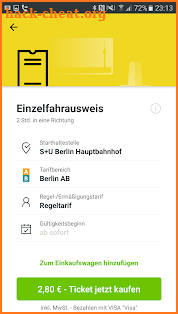 BVG ticket app screenshot