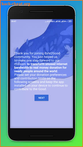 Byte2Good - a charity app for giving screenshot