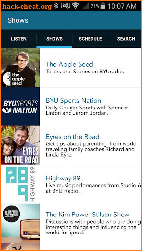 BYUradio screenshot