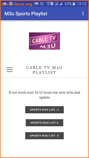 CableTV M3u Playlist screenshot