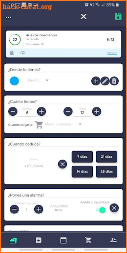 Caducados - Lista de la compra screenshot