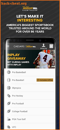 Caesars Sportsbook Nevada screenshot