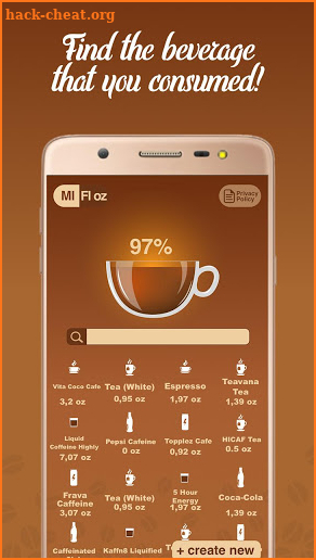 Caffeine Tracker - Caffeine Calculator screenshot