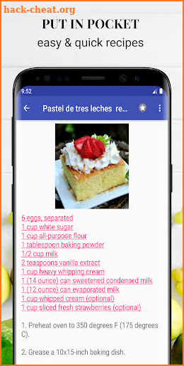 Cake recipes for free app offline with photo screenshot