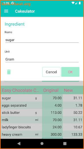 Cakeulator screenshot