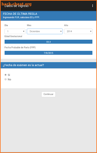 Calculador Ecográfico screenshot