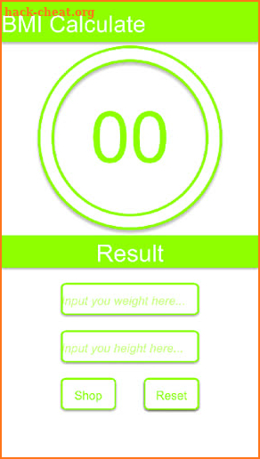 Calculate BMI screenshot