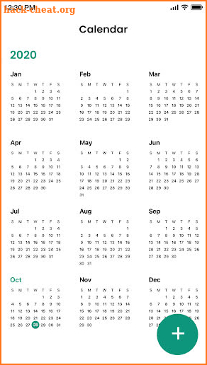 Calendar screenshot