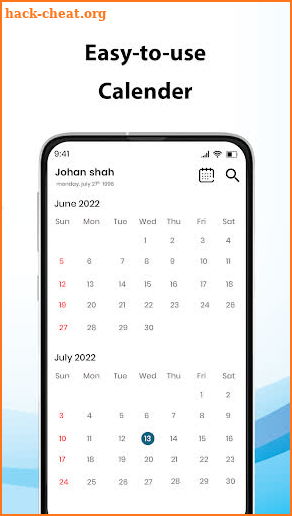 Calendar 2022 screenshot