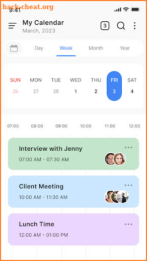 Calendar screenshot