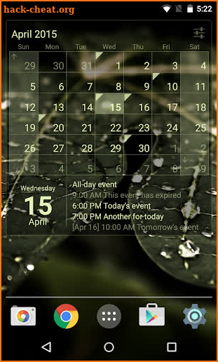 Calendar Widget (key) screenshot