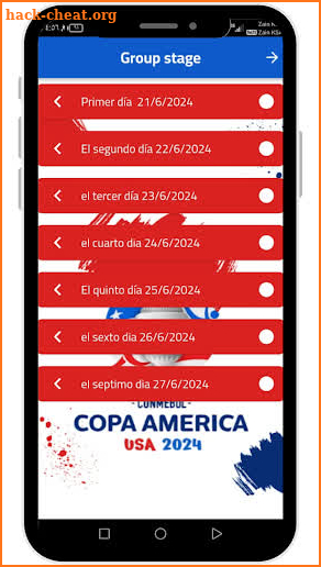 Calendario Copa América 2024 screenshot