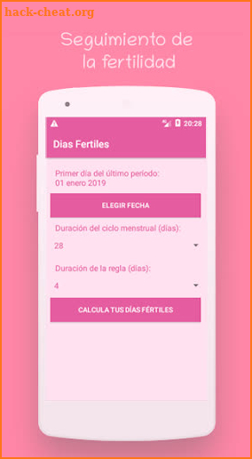 Calendario de Días Fértiles screenshot