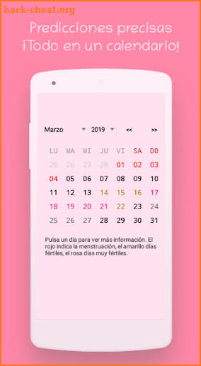 Calendario de Días Fértiles screenshot