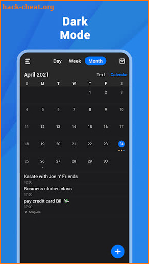 Calender screenshot