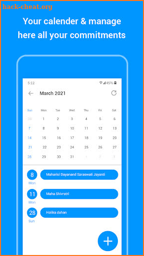 Calender 2021 screenshot