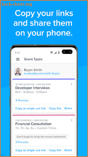 Calendly Mobile screenshot