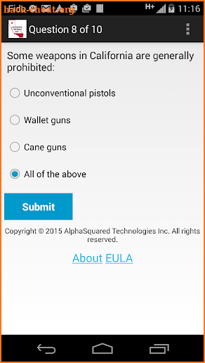 California Firearms Test screenshot