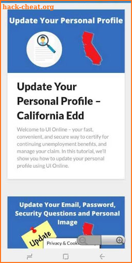 California Unemployment App screenshot