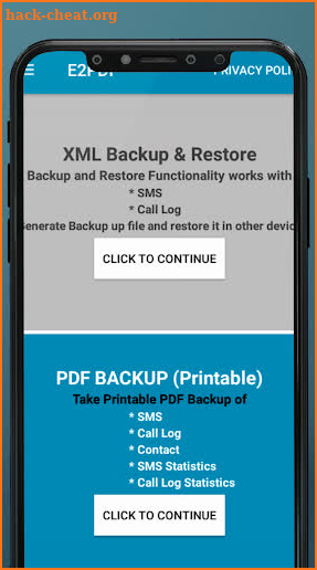 Call Detail Backup screenshot