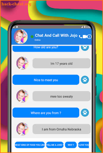 Call from Jojo Chat & Video Call screenshot