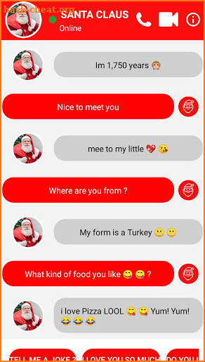 Call from Santa Claus + video call  Simulation screenshot