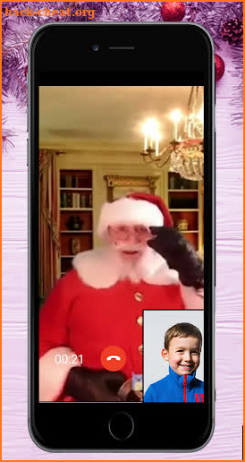 Call from santa claus video calling screenshot