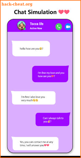 Call from toca life's 📱Chat +video call Simulator screenshot