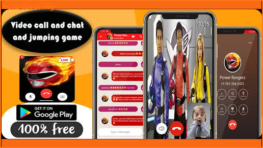 call from video power's rangers, and 📱chat prank screenshot