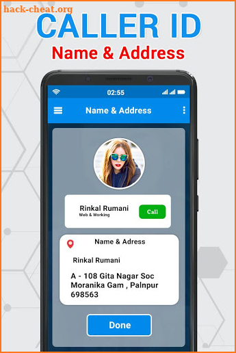 Caller ID Name Address Location screenshot