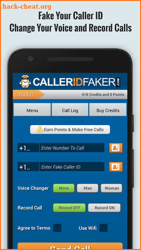 CallerIDFaker.com Original App screenshot