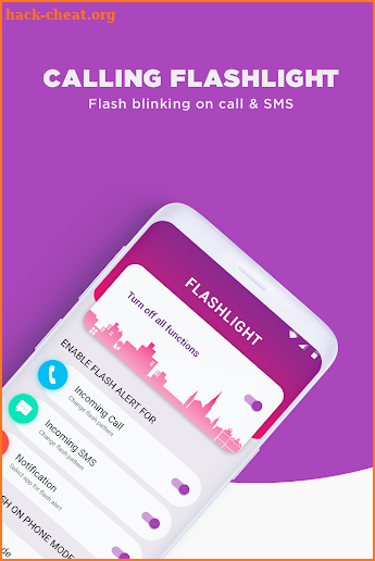 Calling Flashlight: Flash blinking on call & SMS screenshot