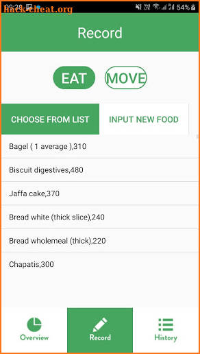 Calorie Calculator screenshot