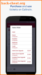 Caltrain Mobile screenshot