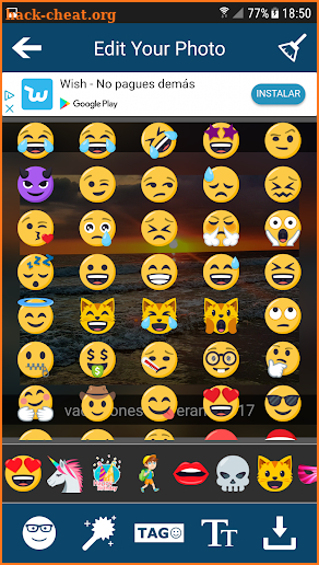 Camara emoji editor stickers screenshot