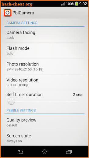 Camera for Pebble screenshot