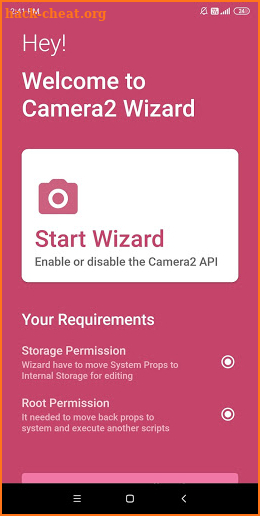 Camera2 API Enabler Wizard screenshot