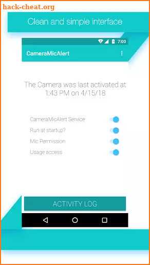 CameraMicAlert screenshot