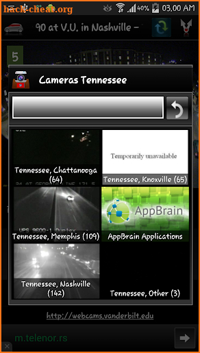 Cameras Tennessee traffic cams screenshot