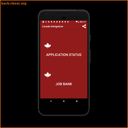 Canada Immigration & Job Bank screenshot