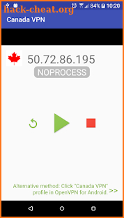 Canada VPN screenshot