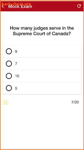 Canadian Citizenship Test 2021 screenshot