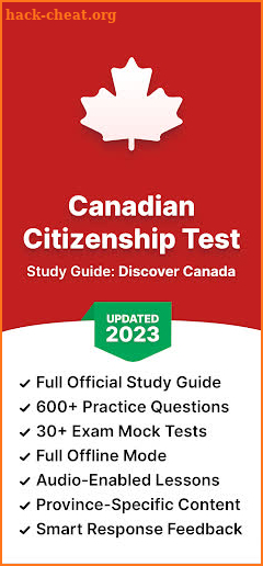 Canadian Citizenship Test 2023 screenshot