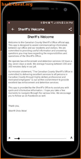 Canadian County Sheriff's Office screenshot