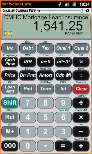 Canadian QP4x Loan Calculator screenshot