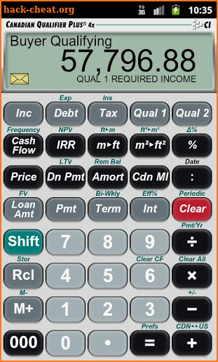 Canadian QP4x Loan Calculator screenshot