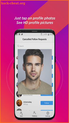 Cancel Pending Follow Requests for Instagram screenshot